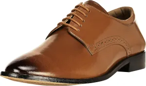 LIBERTYZENO Mens Hornback Print Genuine Leather Lace Up Oxford Dress Shoes