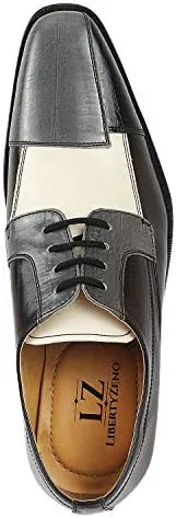 LIBERTYZENO Mens Lizard Print Genuine Leather Adults Lace Up Oxford Dress Shoes for Easter Gift