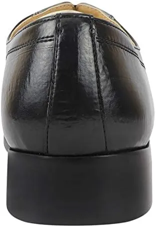 LIBERTYZENO Mens Lizard Print Genuine Leather Adults Lace Up Oxford Dress Shoes for Easter Gift