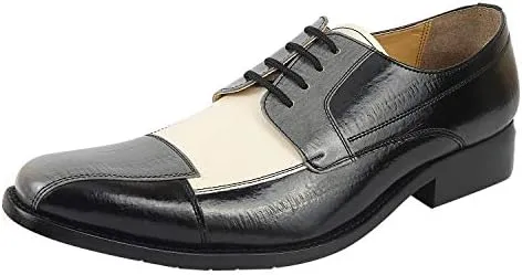 LIBERTYZENO Mens Lizard Print Genuine Leather Adults Lace Up Oxford Dress Shoes for Easter Gift