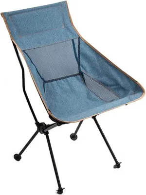 Lightweight Camping Chair Fishing Chair Folding Portable Outdoor Leisure Recliner Oxford Cloth Breathable Stool with High Back Outdoor Hiking