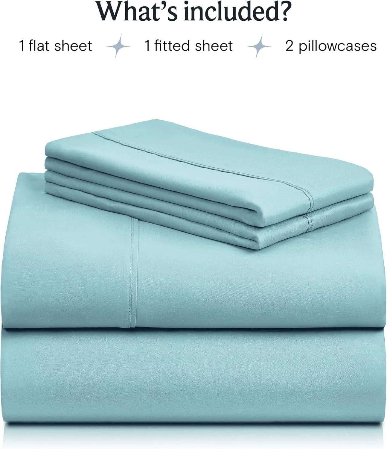LuxClub 4 PC King Size Sheet Set Deep Pockets 18" Wrinkle Free Cooling Sheets Machine Washable Hotel Bedding Silky Soft - Aqua King