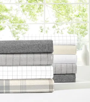 Luxury German Flannel Sheets & Pillowcases Set, 4 Piece (White, King)