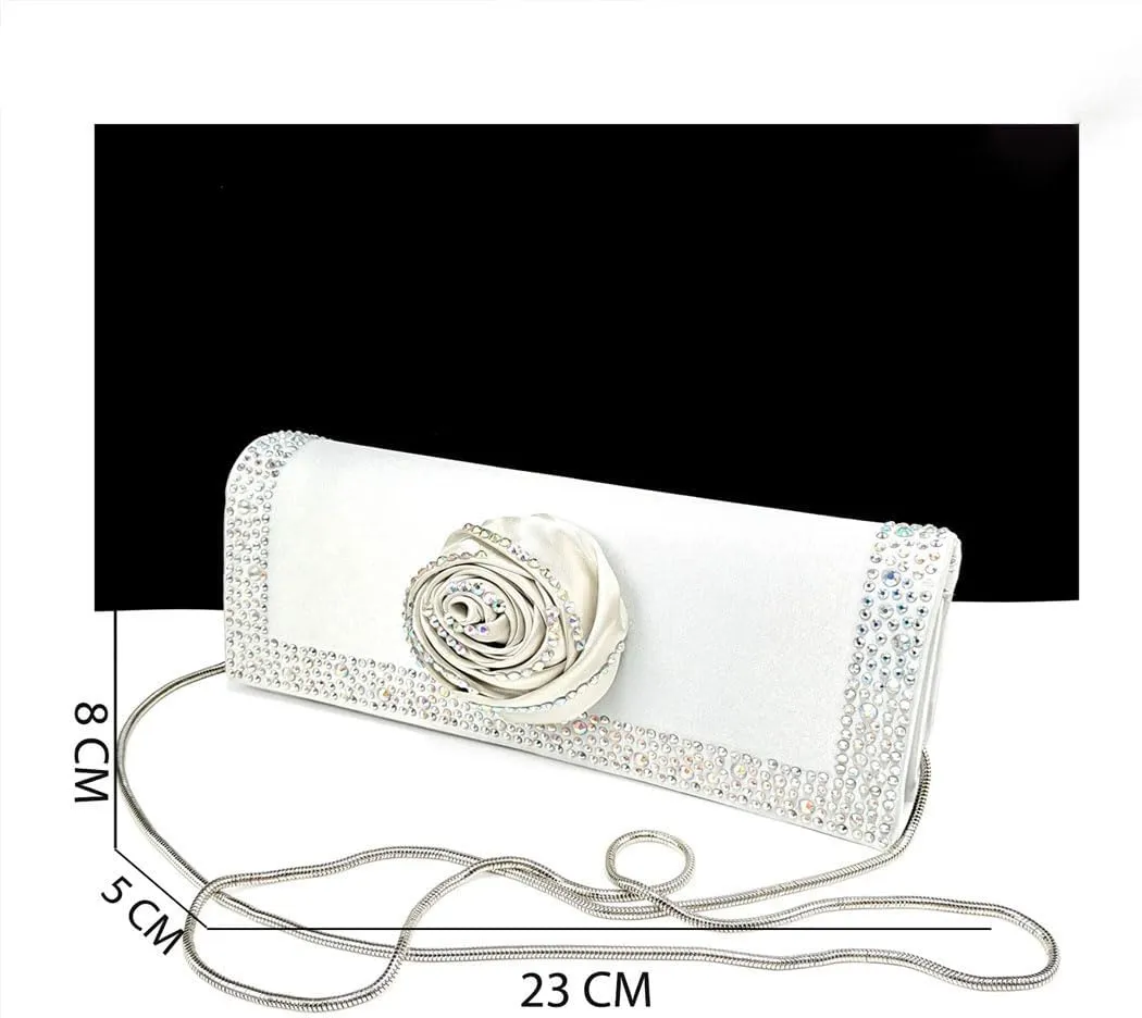 Luxury Leather Wedding Cylinder Mini Handbag Full Diamond Decoration Women Sandals Set