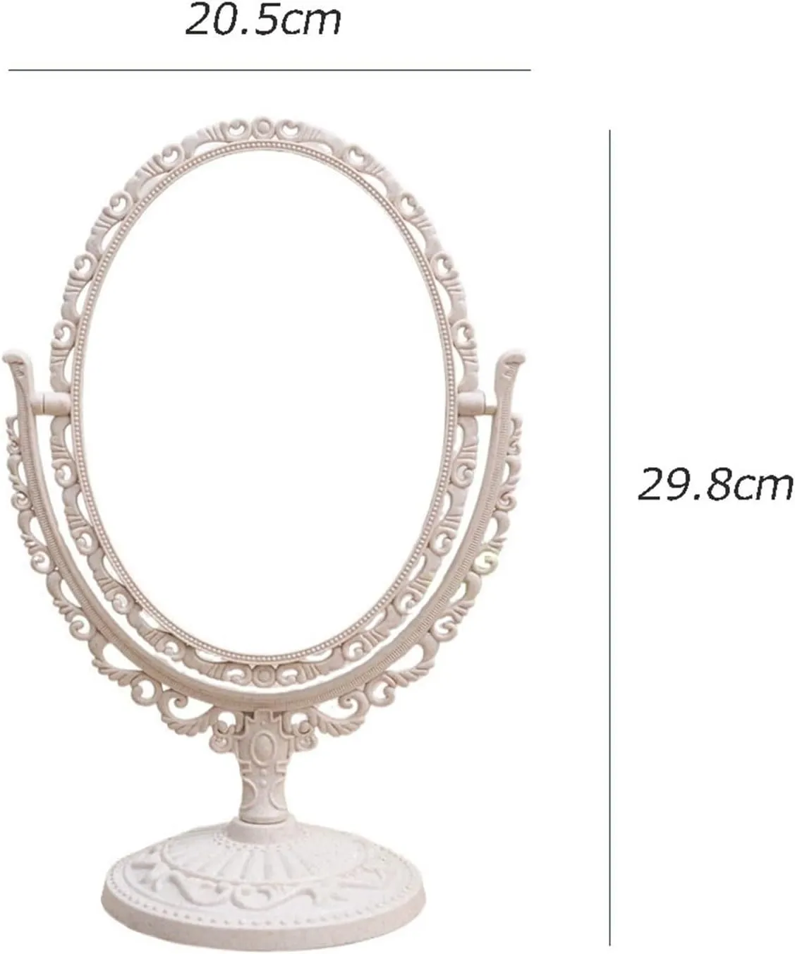 Makeup Mirror Desktop Vertical Vanity Mirror Nordic Retro Lace Mirror Multi-Functional Bedroom Vanity Mirror Portable Mirror Vanity Mirror