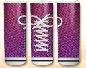 MAUVE PINK SNEAKER 20 oz Stainless Steel Skinny Tumbler with Lid, Metal Straw & Gift Box