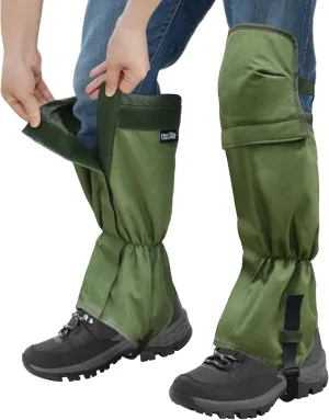 MDSTOP Adjustable Leg Gaiters, Waterproof Leg Guards for Men & Women, Snow Boot Gaiters, Lawn Care Leg Protection, for Hunting, Hiking, Fishing, Skiing, Climbing, Garden and Farm Working