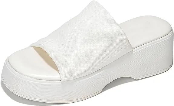  Memory Fitted Cloud Shoes Sandals Women PAIR Wide variety Chunky Slipper Platform Mule Heels KINGS KK Sandals OF Wedge Wedges Slides Lightweight Worldwide coverage Fabric Foam