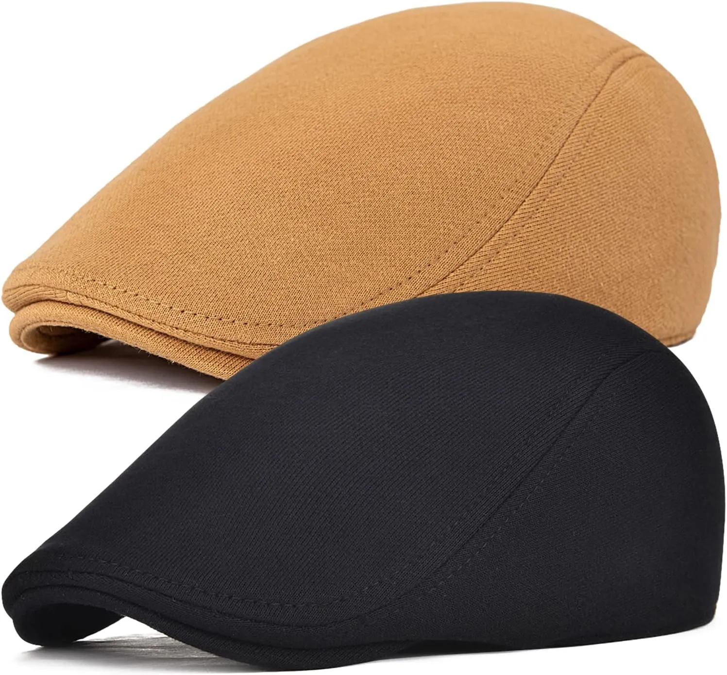 Men Cotton Newsboy Cap Soft Fit Cabbie Hat
