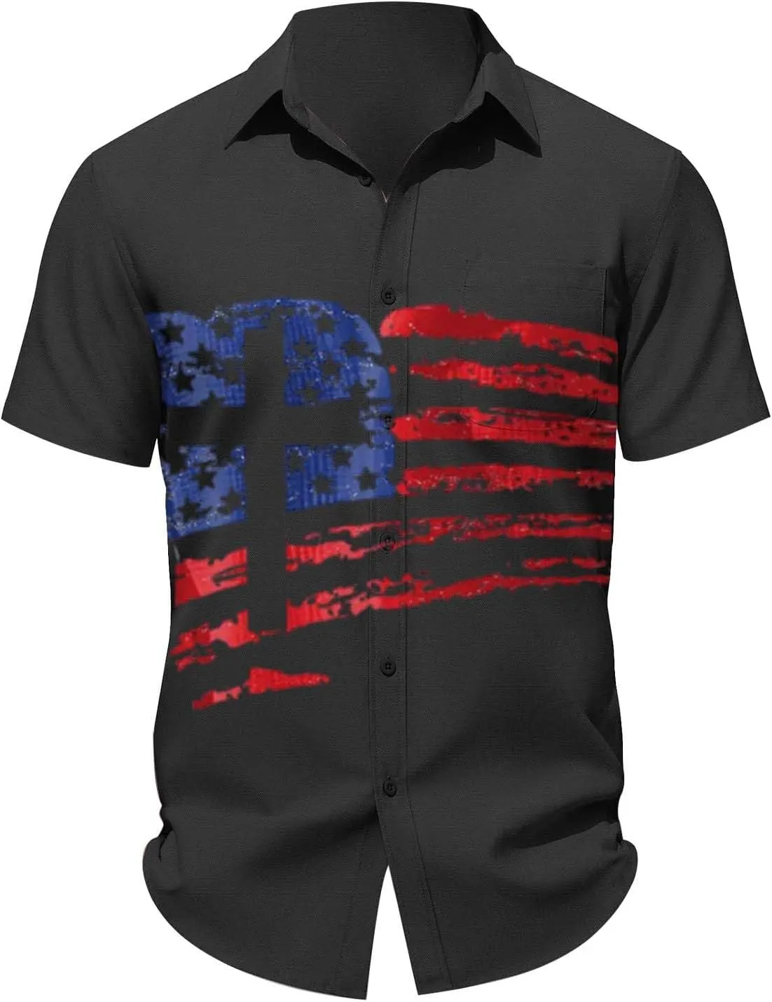 Mens 2025 Trendy Hawaiian Bowling Shirts Holiday Theme 4th of July Patriotic Shirt Vintage Button Down Dress Shirts