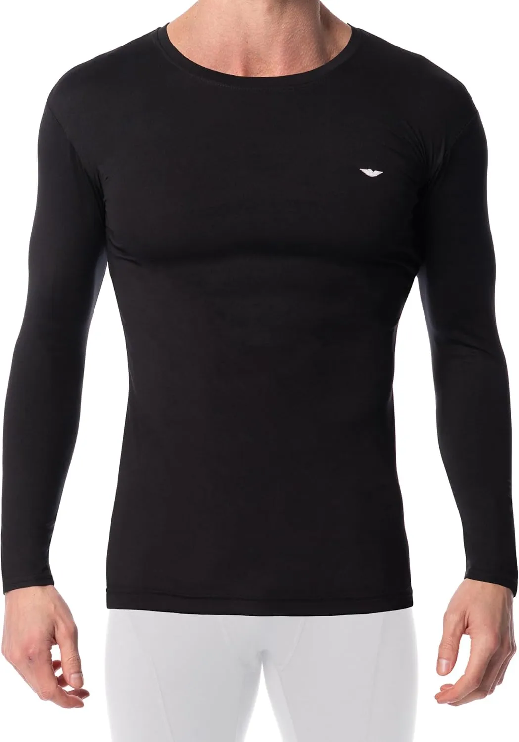 Men's 3 Pack Base Layer Long Sleeve Thermal Crew Neck Top | Soft & Lightweight Fleece Lined Shirts