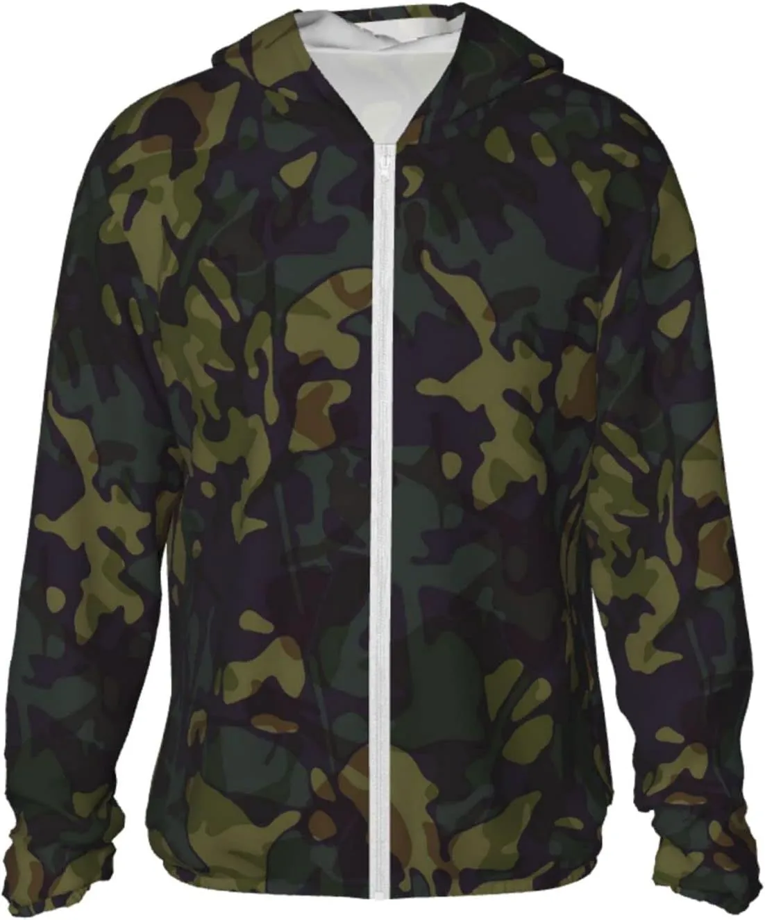 Men's Camo-Hunting-Grassland Sun Protection Hoodie Shirt Long Sleeve Fishing Womens Uv Shirt Hiking