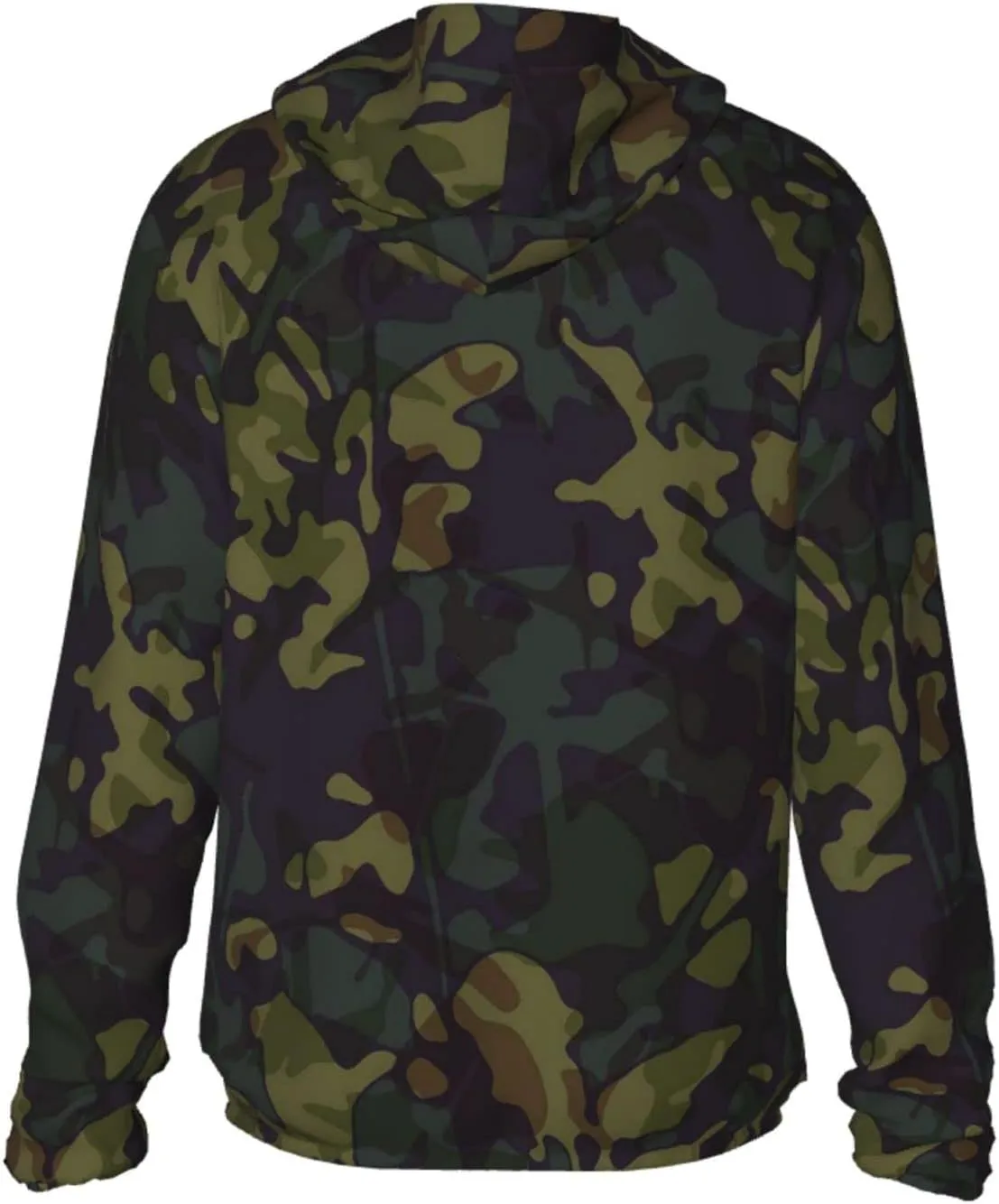 Men's Camo-Hunting-Grassland Sun Protection Hoodie Shirt Long Sleeve Fishing Womens Uv Shirt Hiking