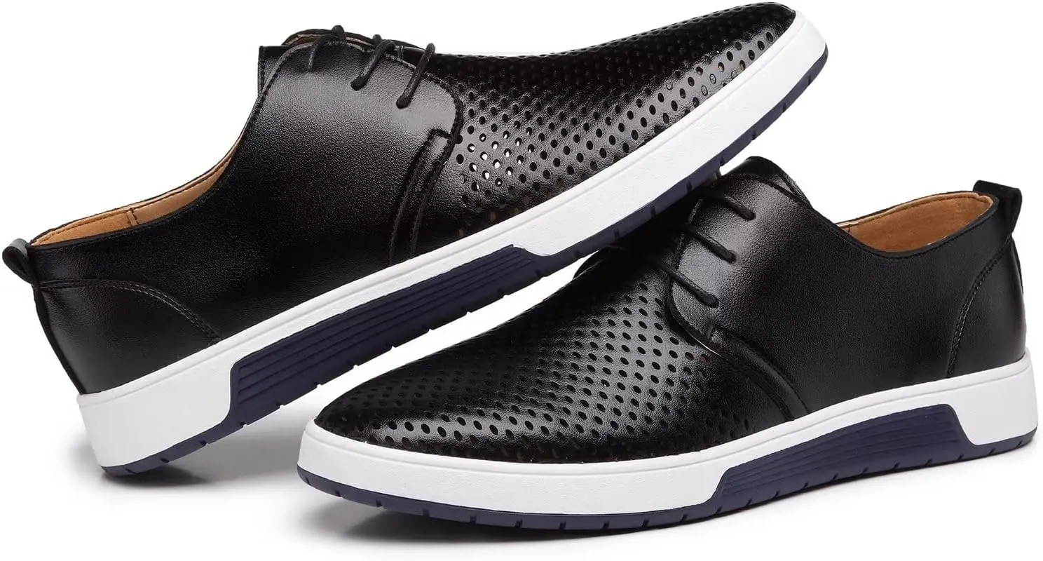 Men's Casual Oxford Shoes Lace-up Dress Shoes Comfortable Fashion Sneakers