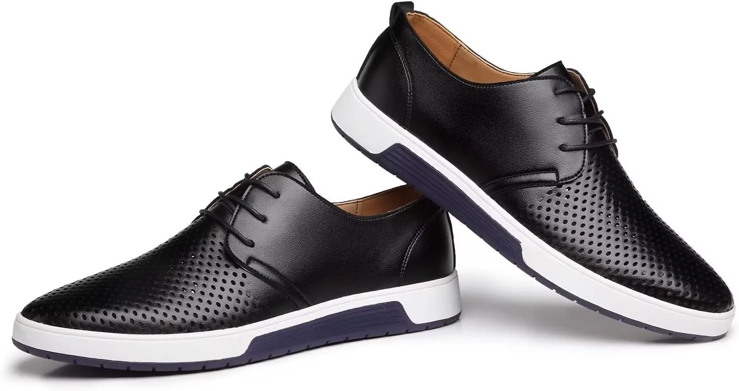 Men's Casual Oxford Shoes Lace-up Dress Shoes Comfortable Fashion Sneakers