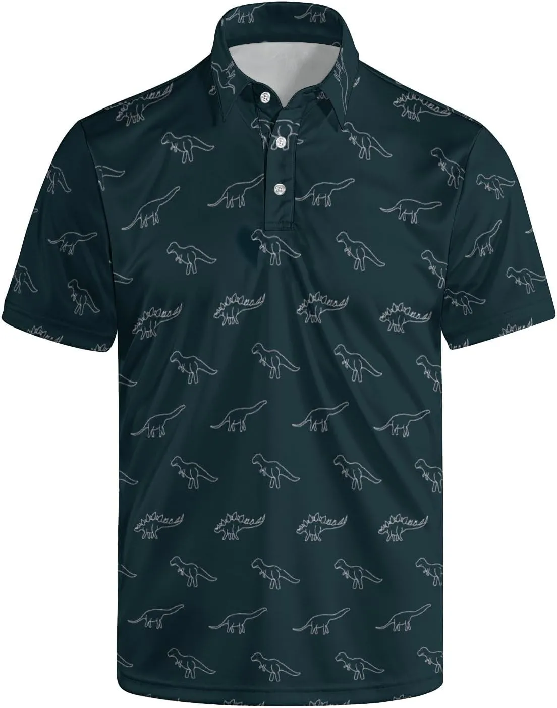 Mens Funny Polo Shirts, Short Sleeve Golf Shirts, Moisture Wicking Quick-Dry Business Casual Shirt for Men