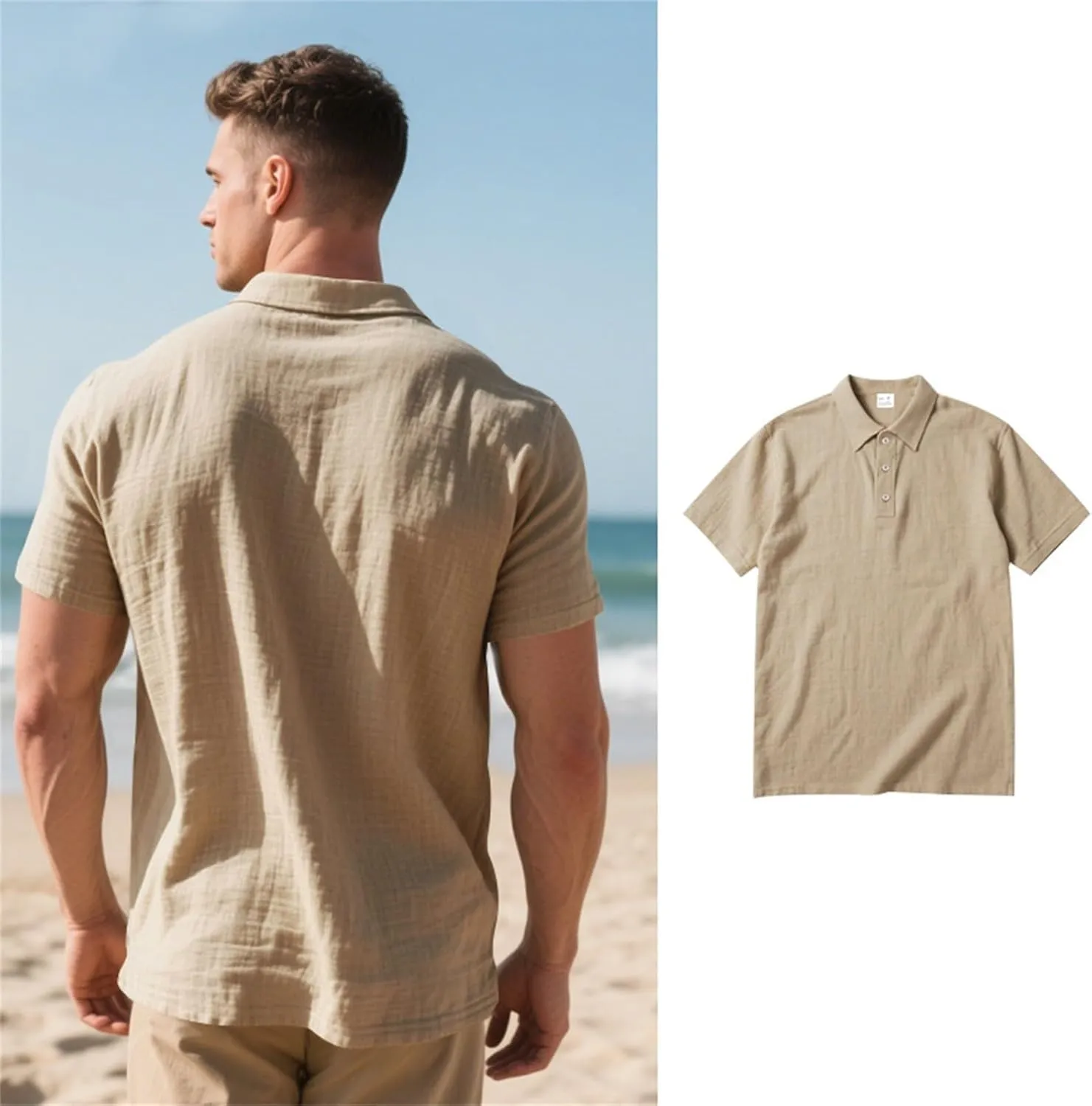 Mens Golf Shirt Short Sleeve Quick Dry USA Flag Embroidery Print Moisture Wicking Performance Polo Shirts