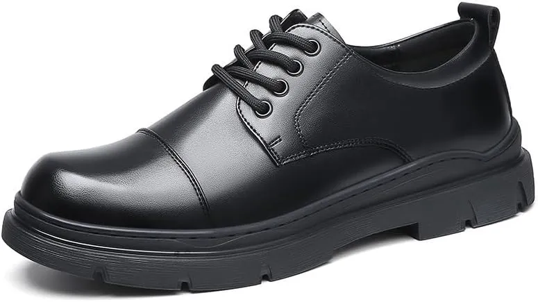 Men's Patent Leather Wingtip Brogue Shoes Mens Lace-Up Lightweight Casual Walking Oxfords Shoes