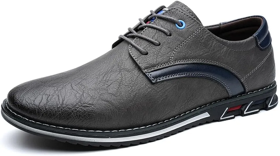 Men's Premium Stylish Oxford Shoes Casual Lace Up Walking Business Driving Dress Shoes