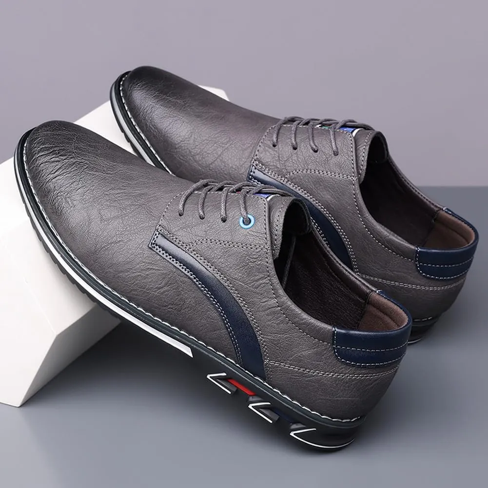 Men's Premium Stylish Oxford Shoes Casual Lace Up Walking Business Driving Dress Shoes