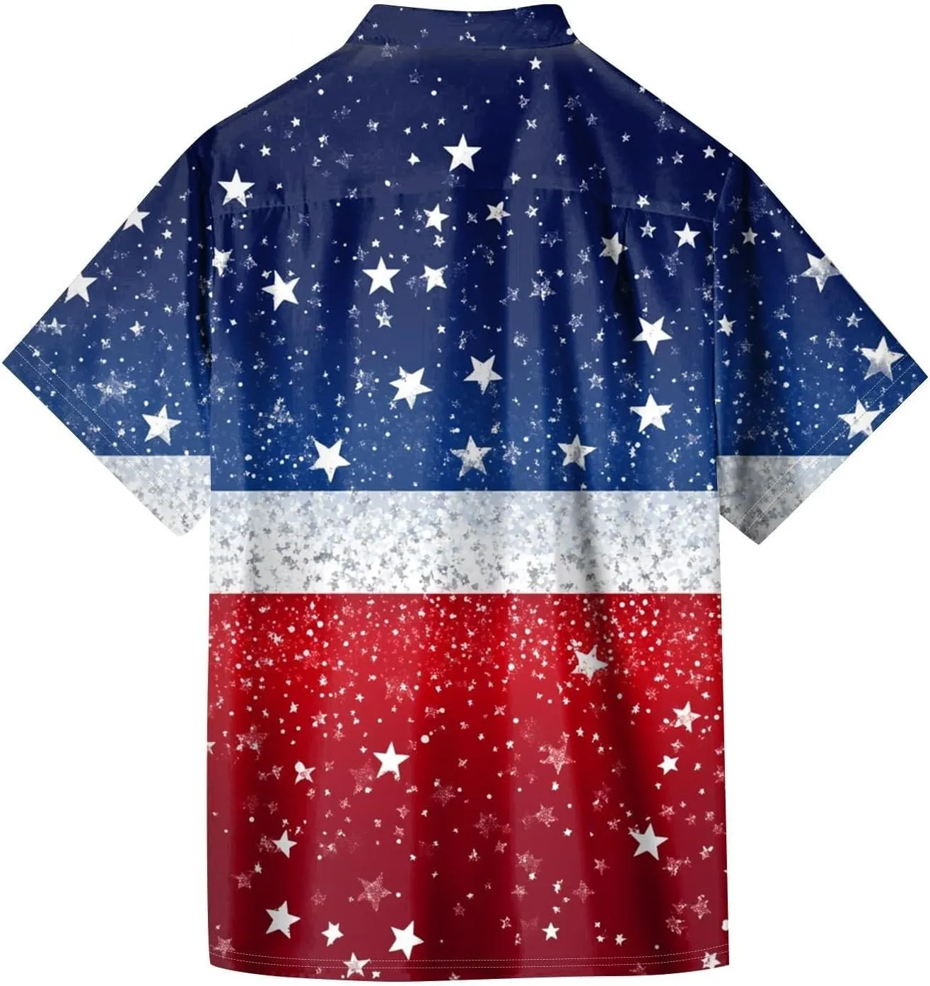 Men's Short Sleeve Button Down Shirts American Flag Printed Graphic Tees Hawaiian Casual 4th of July Printed Summer