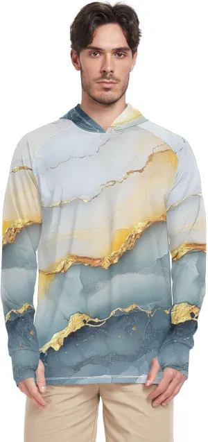 Mens Sun Protection Hoodie Long Sleeve Quick Dry UPF 50  Cooling Hoodies