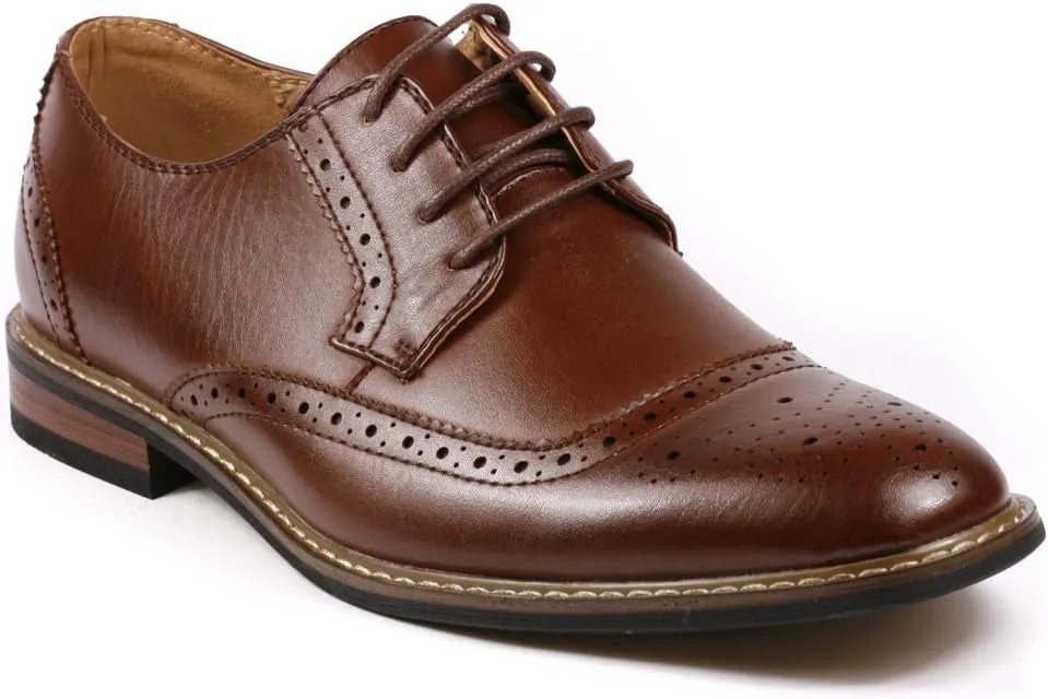 Metrocharm Alex-05 Men's Perforated Lace Up Oxford Dress Shoes