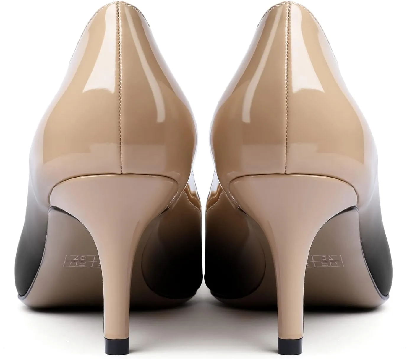 Mettesally Women's Kitten Heels Pumps Pointed Closed Toe Comfort Mid Heels Slip On Wedding Party Casual Office Dress Shoes