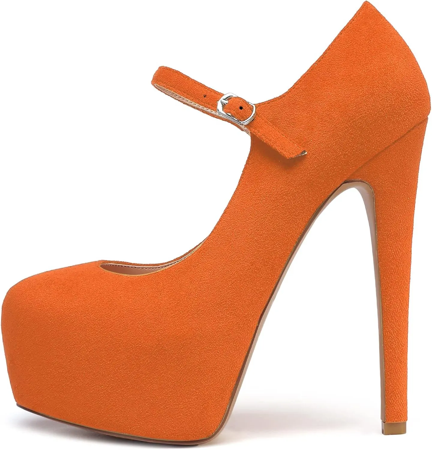 Mettesally Women's Round Toe Platform Pumps Stiletto Heel Mary Jane Pumps Party Dress Shoes