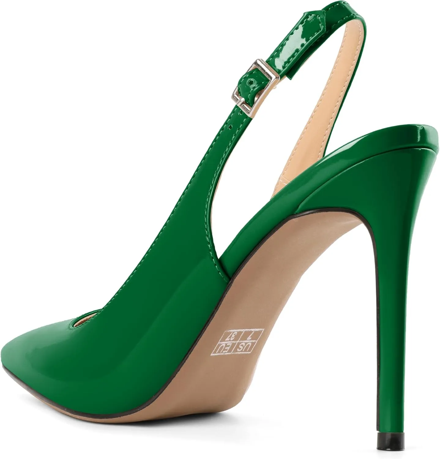 Mettesally Women's Slingback High Heels Pointed Toe Pumps Stiletto Heel Ankle Strap Party Office Dress Shoes