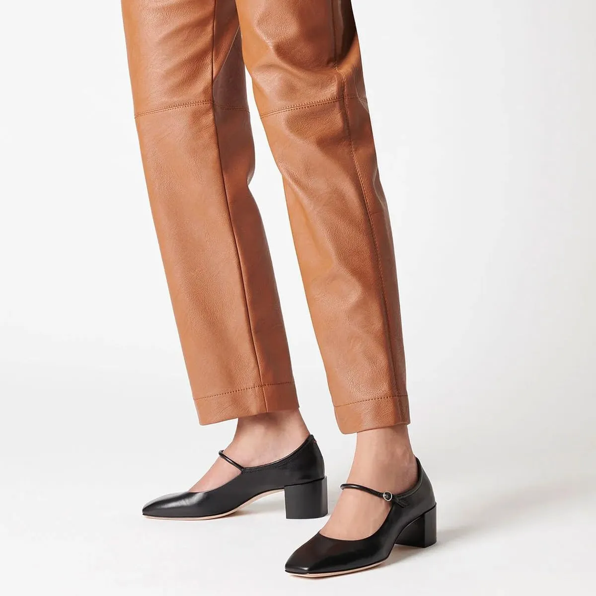 miss left Women Trendy Single Strap Buckle Square Toe Mary Janes Block Low Heel Comfy Daily Dress Pumps Size 4-16 US