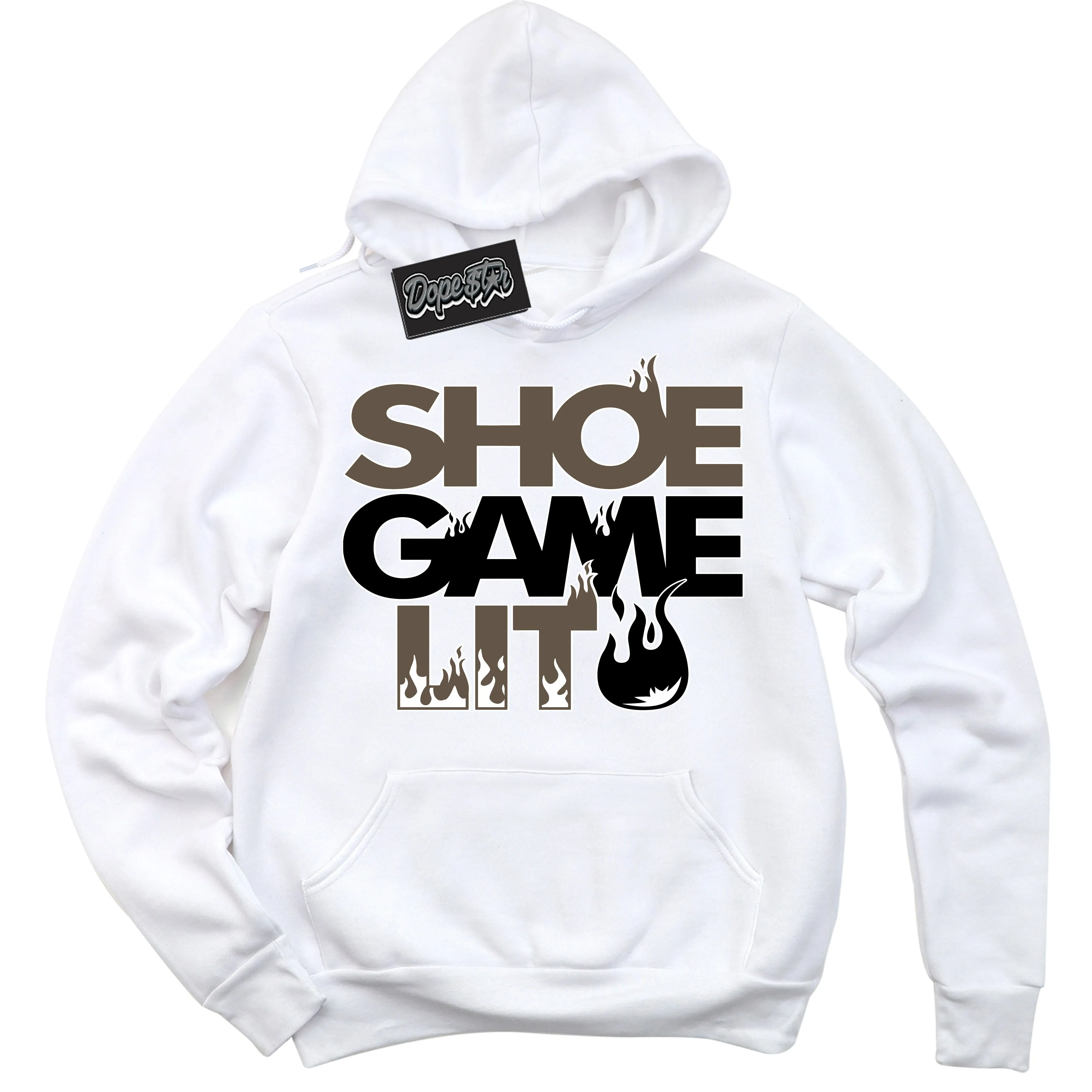 Mocha Palomino 1s Sneaker Hoodie Shoe Game Lit Graphic
