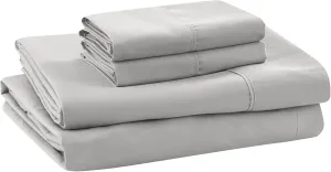 Modern Threads Soft Microfiber Solid Sheets - Luxurious Microfiber Bed Sheets - Includes Flat Sheet, Fitted Sheet with Deep Pockets, & Pillowcases Vapor Blue Queen