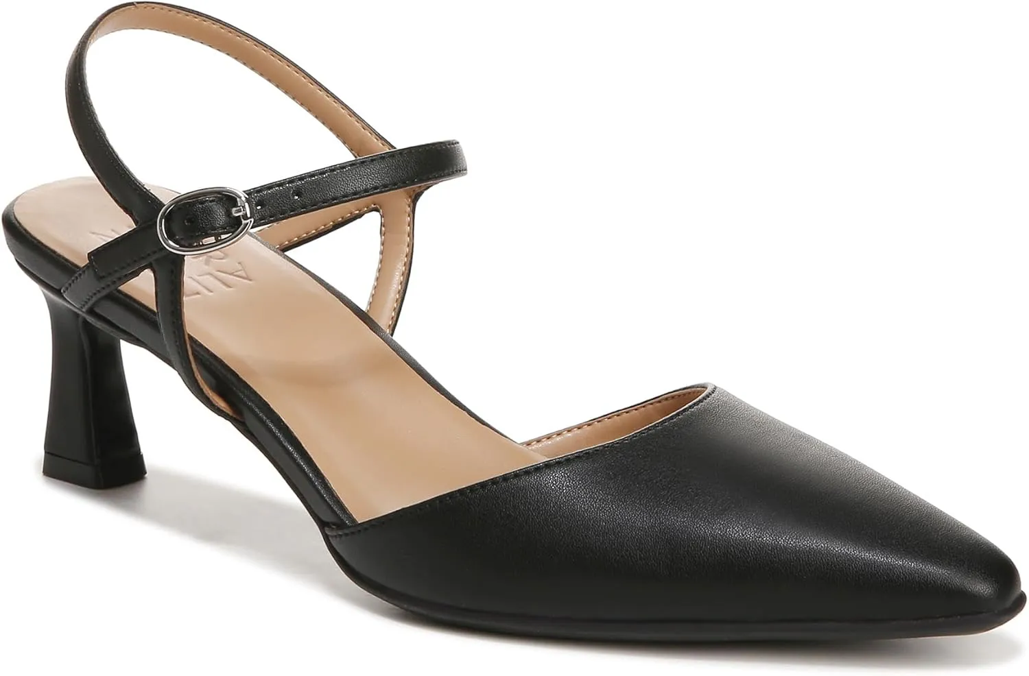 Naturalizer Women's Tara Pointed Toe Kitten Heel Ankle Strap Pump