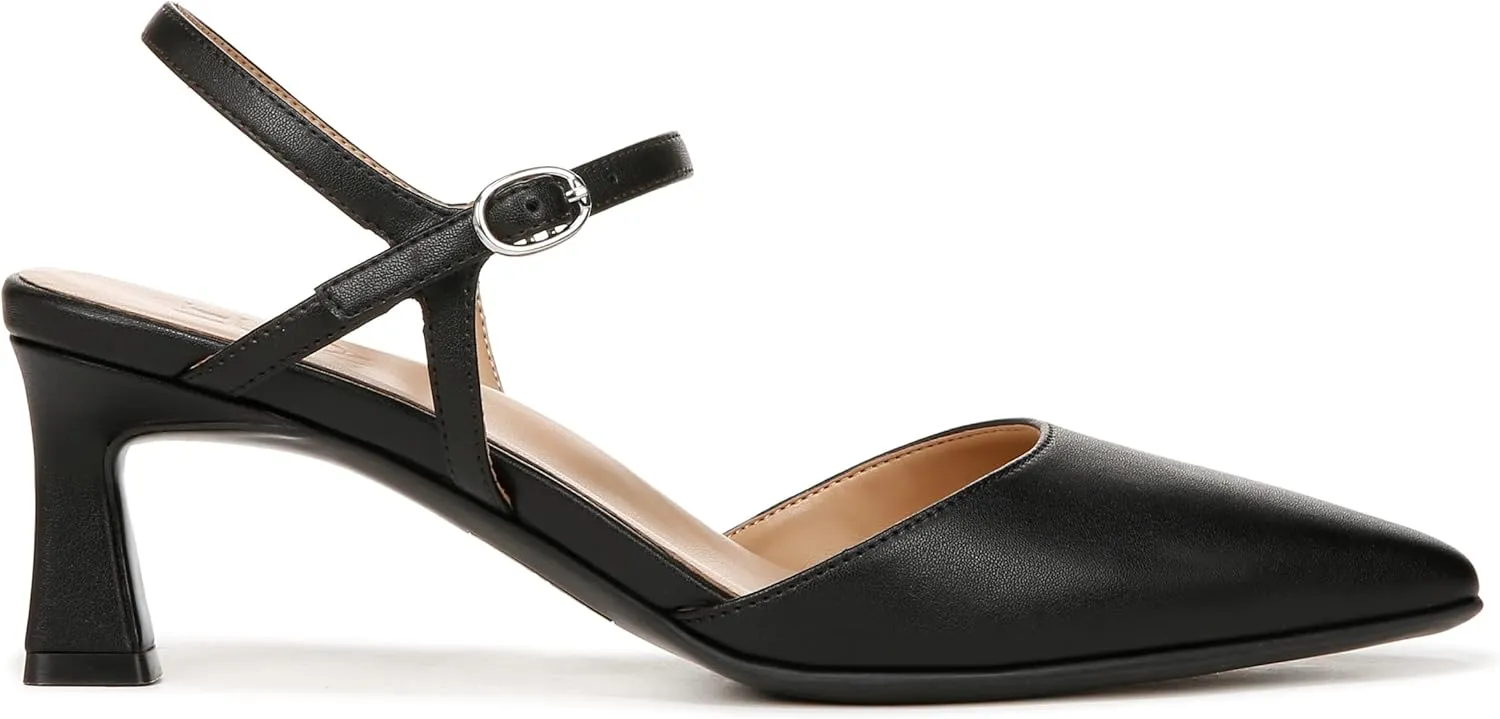Naturalizer Women's Tara Pointed Toe Kitten Heel Ankle Strap Pump