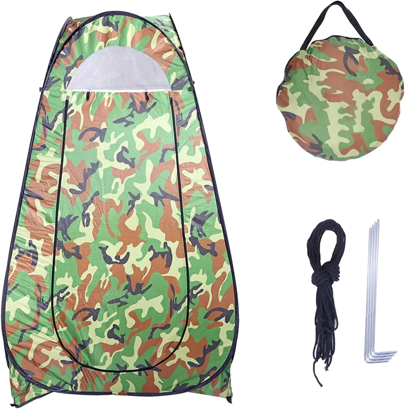 NC Pop Up Privacy Tent Instant Portable Outdoor Shower Tent, Camp Toilet, Changing Room, Rain Shelter with Window – for Camping and Beach Easy Set Up, Foldable with Carry Bag Lightweight and Sturdy
