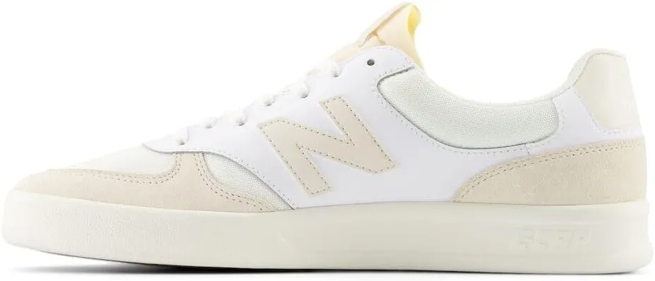 New Balance Men's 300 V3 Court Sneaker, White/Sea Salt/Linen, 10 Wide