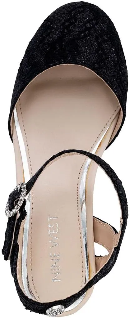 Nine West Girls Sandals Low Heel Dress Pump Ankle Strap Closed Toe Wedding Party for Big Kids & Little Kids