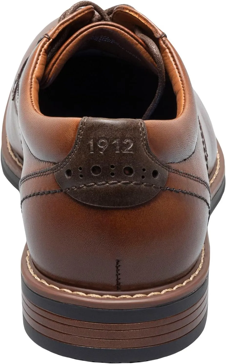 Nunn Bush Men's Centro Flex Plain Toe Oxford Dress Casual Leather Comfortable Lace Up