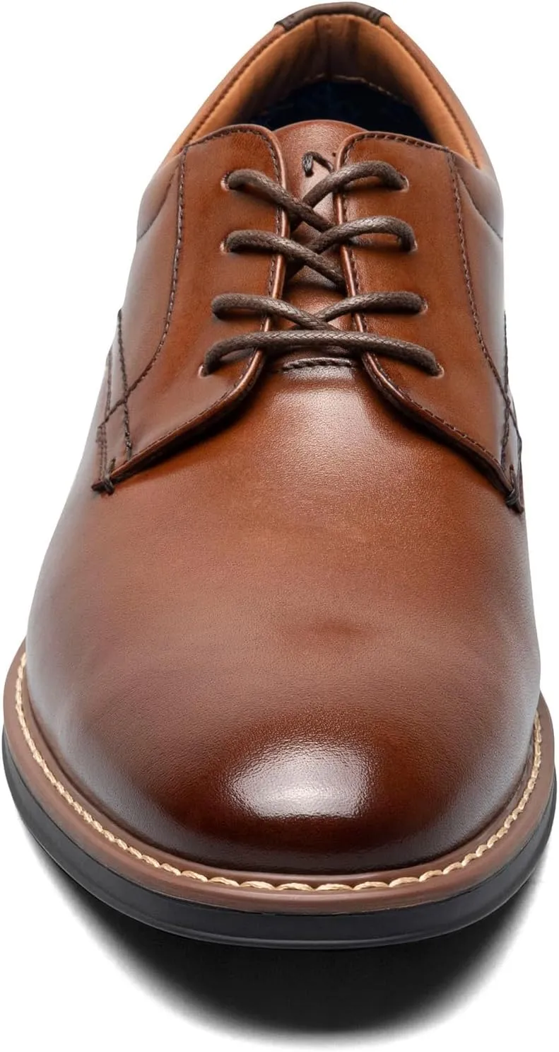 Nunn Bush Men's Centro Flex Plain Toe Oxford Dress Casual Leather Comfortable Lace Up