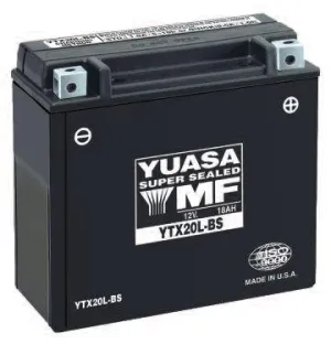 OEM Kawasaki Yuasa Maintenance Free Battery - YTX20L-BS K260123721