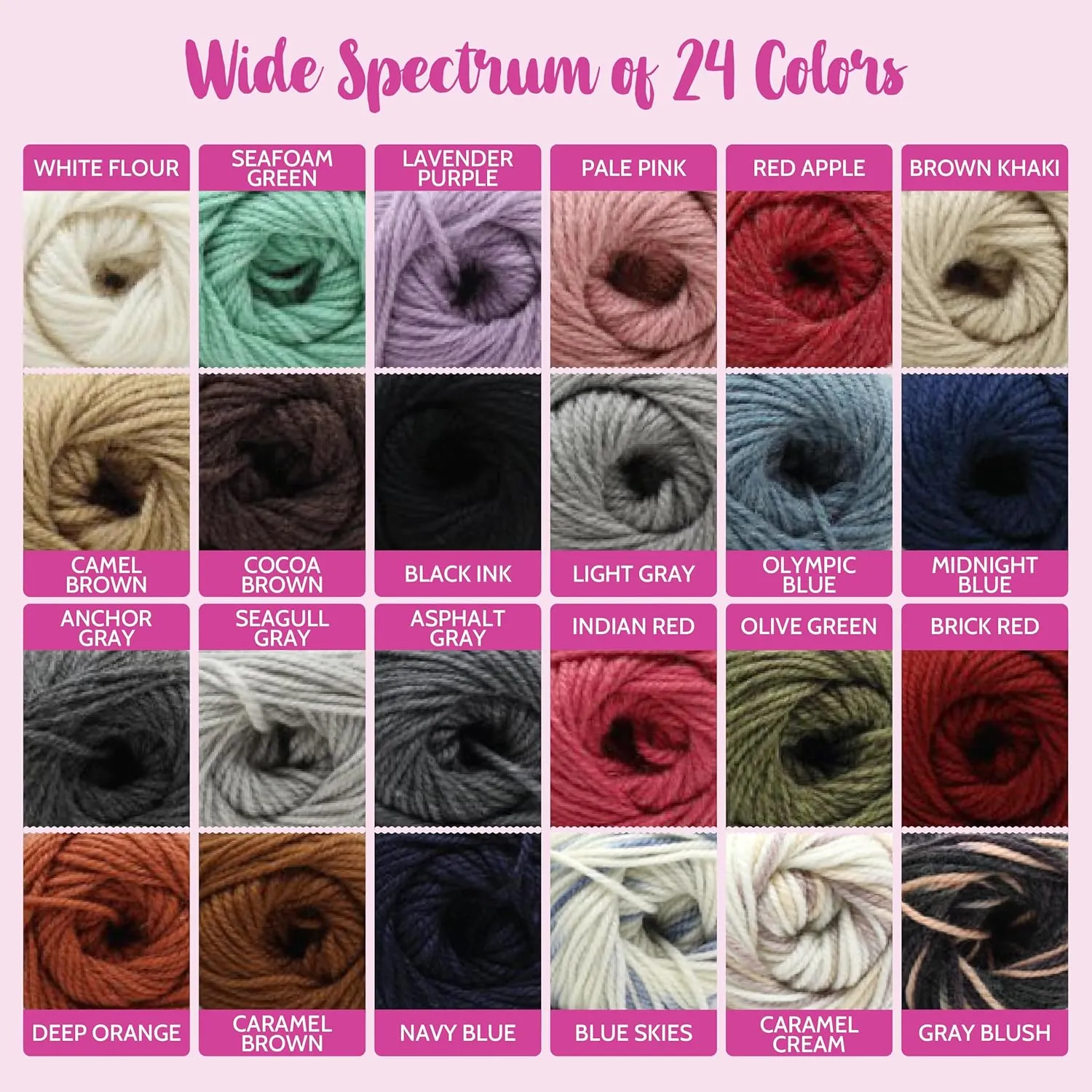 Off-The-Yak Wool Yarn for Crocheting, 3 Skeins, 360Yds/300G, Free Patterns - Wool Acrylic Blend Yarn for Knitting - #4 Medium Worsted Weight - Deep Orange