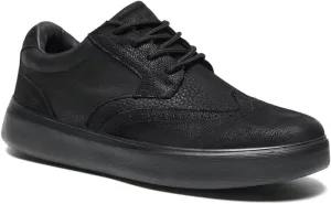 OrthoComfoot Men's Orthopedic Leather Dress Walking Shoes: Comfortable Plantar Fasciitis Oxford with Arch Support, Flat Feet Casual Business Work Shoes for Foot and Heel Pain Relief