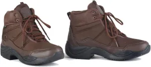 Ovation Women's Comfortable Durable Stylish Weather-Proof Equestrian Horse Heels Down Work Riding Sneaker Boot, Brown, 6