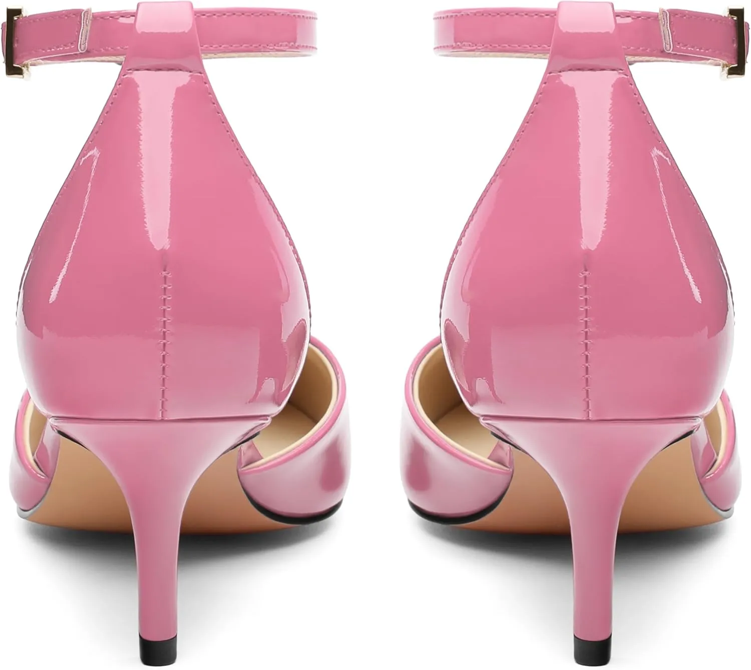 Pointed Closed Toe Heels for Women, Women's Ankle Strap Pumps, Wedding Party Office Business Dress Shoes