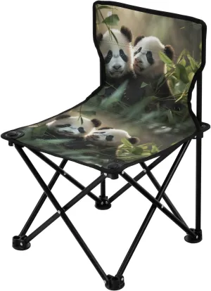 Portable Camping Folding Chairs Foldable Chair Small Panda 4 Lightweight Backpacking Outdoor Outside Fishing