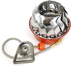 Portable Camping Stove Windproof with Piezo Ignition 2800W Lotus Gas Stove for Outdoor Cooking Gas Burner Cookware for Camping Hiking Picnic
