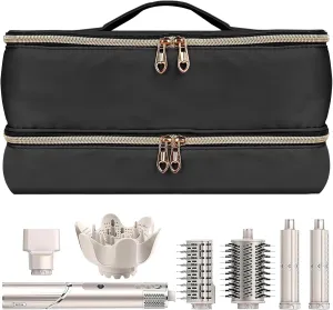 Portable Travel Carrying Case for Hair Dryer Shark Flexstyle Styler, Double Layer Storage Bag for Shark Flexstyle/Dyson Airwrap Styler and Attachments