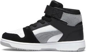 PUMA Kids' Rebound Layup Mid Hook and Loop Sneaker