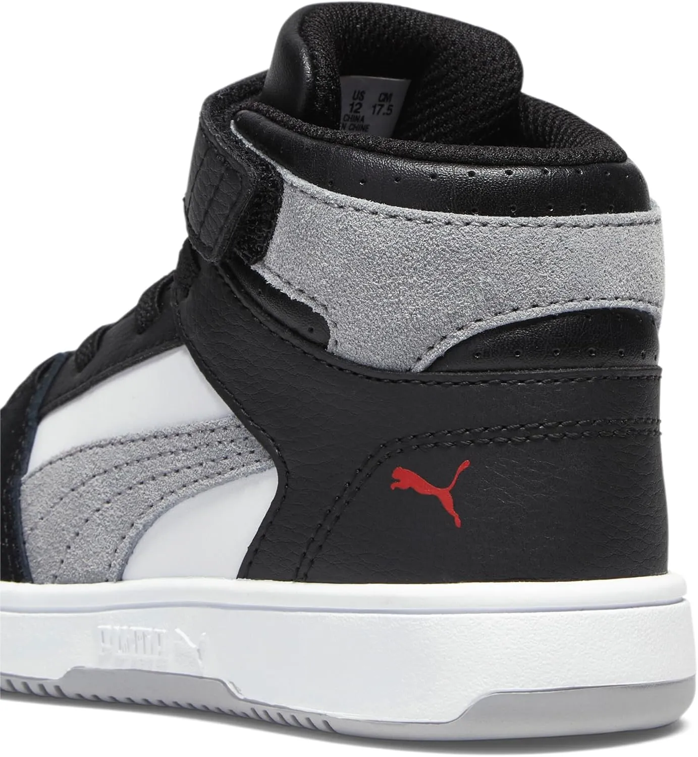 PUMA Kids' Rebound Layup Mid Hook and Loop Sneaker